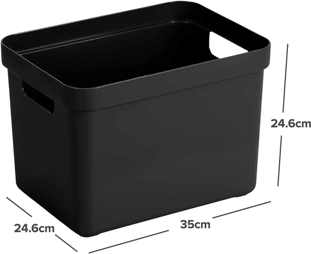 Sunware Sigma Home Opbergbox 18L - 35x24.6x24.3cm - Zwart