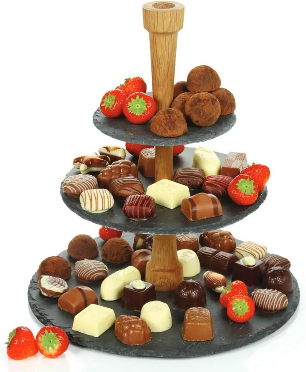Boska Party Tower Leistenen Étagère - Ø30cm - Zwart