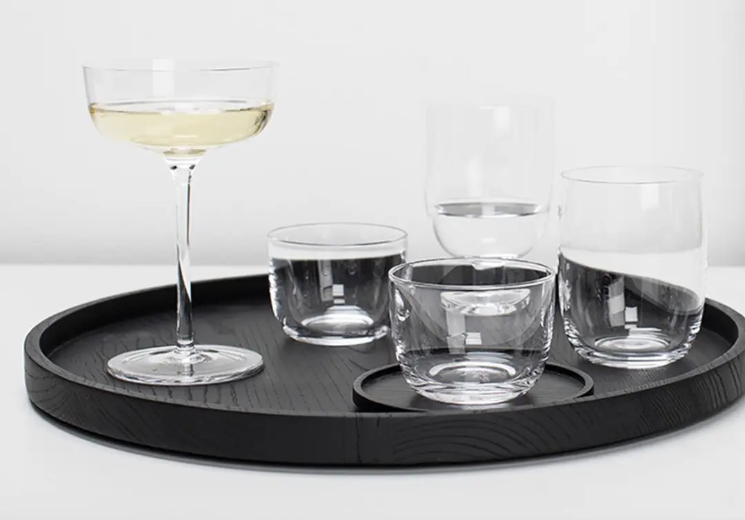 Serax Vincent van Duysen Passepartout Rond Dienblad - 35cm - Zwart