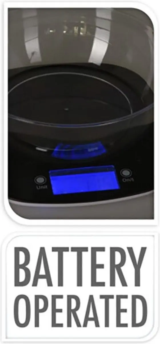 Excellent Houseware Digitale Keukenweegschaal - 5 kg - Zwart