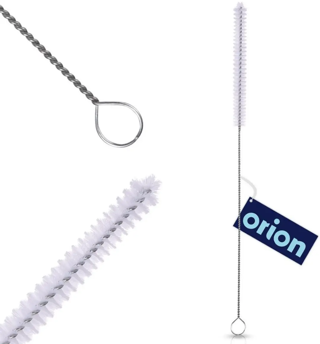 Orion Flesborstel Smal 27cm - Metaal - Wit
