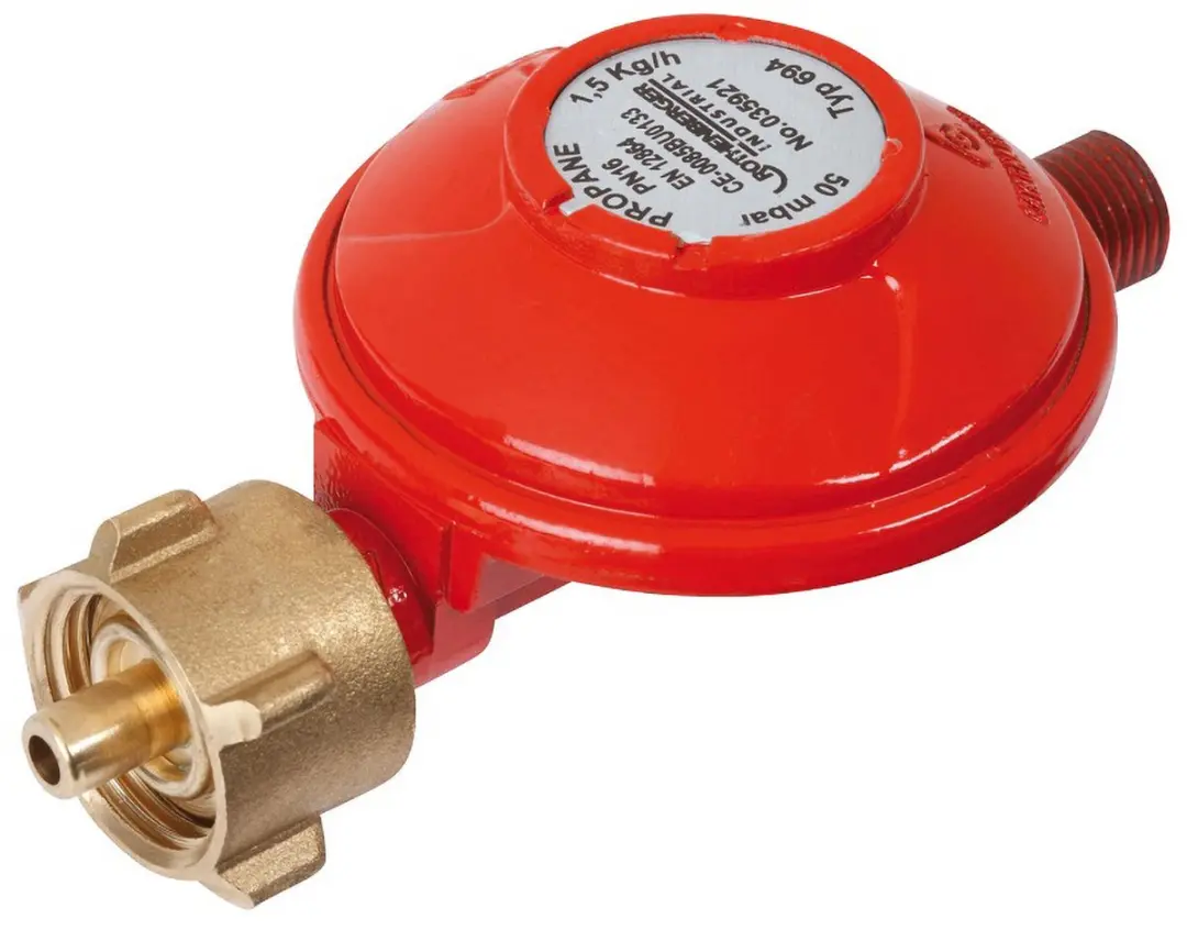 Rothenberger ROT035921E Gasdrukregelaar 50mbar - Propaan - Rood