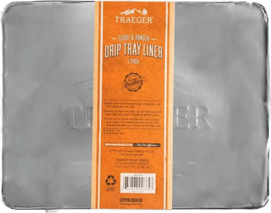 Traeger Drip Tray Liners 5 Stuks - Zilver