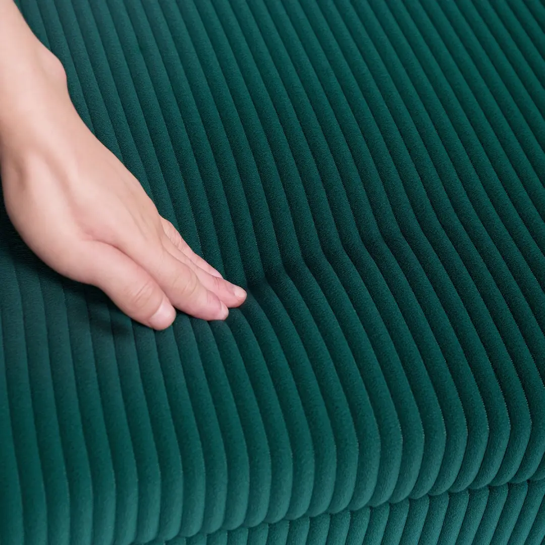 Homcom Opbergpoef Corduroy Groen 84L