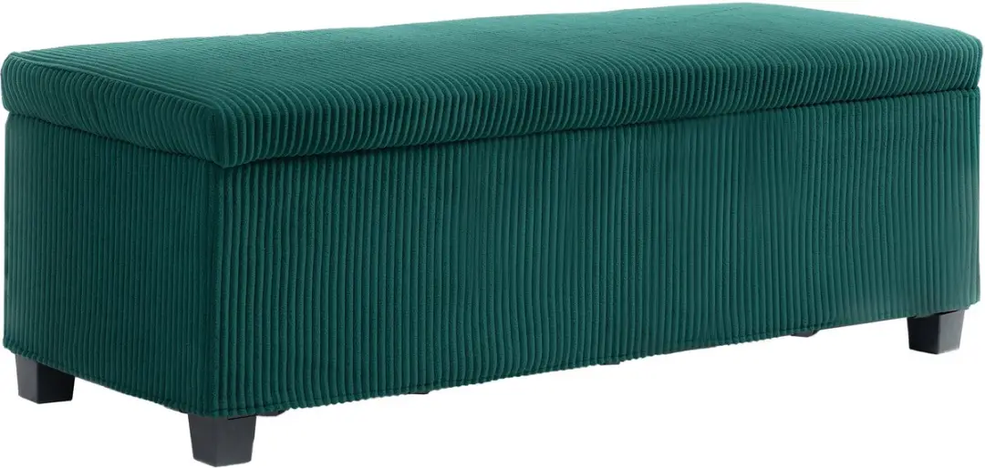 Homcom Opbergpoef Corduroy Groen 84L