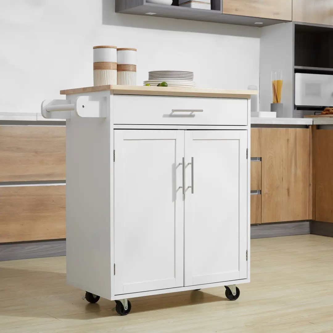 Homcom Keukeneiland 83x45x91,5cm Wit - afbeelding 6 van 6
