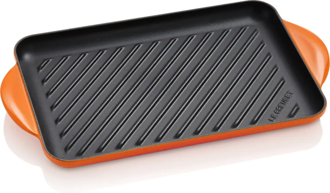Le Creuset Grillplaat Tradition Oranjerood 32x22cm