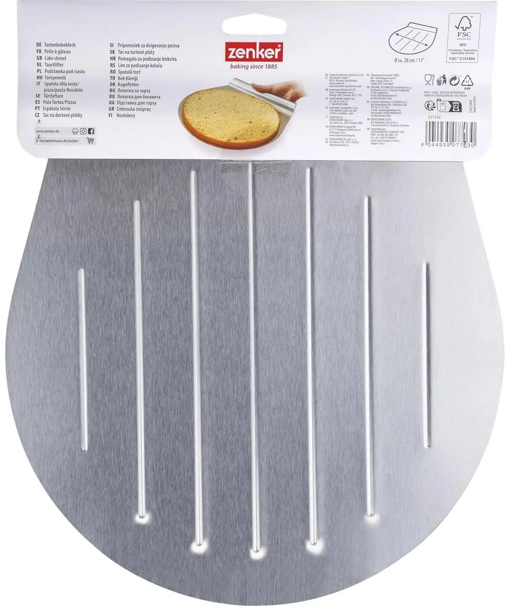 Zenker Smart Pastry Taartschep 28cm - RVS - Grijs - afbeelding 6 van 6