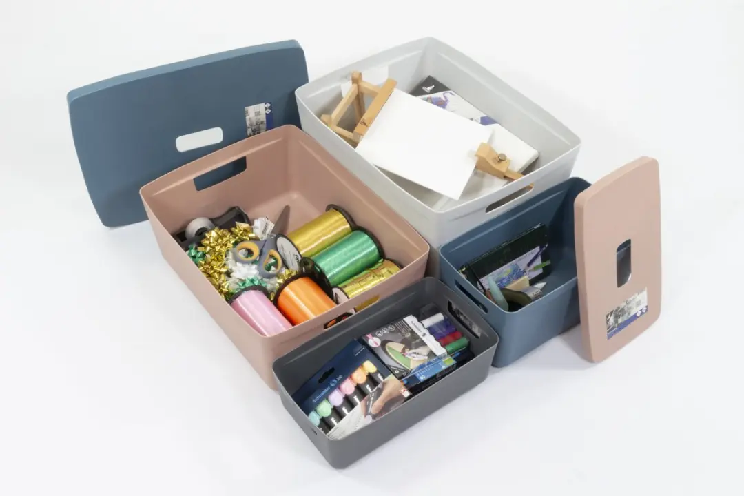 Kangaro Opbergboxen 8L Antraciet - Set van 3