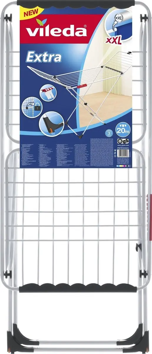 Vileda X Clothes Line - 173x56x93cm - Wit