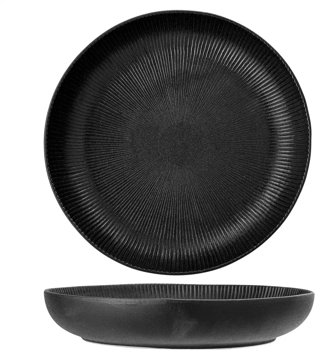 Bloomingville Serveerschaal Neri - Ø33cm - Zwart - afbeelding 6 van 6