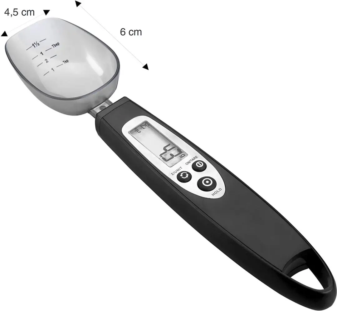 Lacor 62519 Lepel met Digitale Weegschaal 300g - Grijs