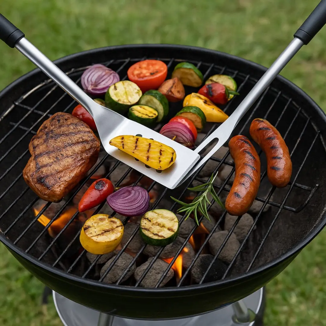 Alpina BBQ Gereedschapset 6-delig - Roestvrij staal - Grijs