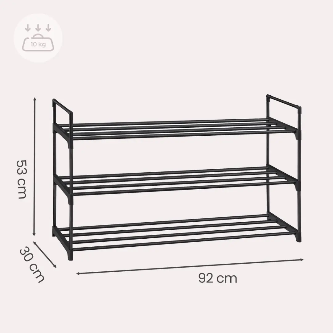 Songmics Schoenenrek 3 Lagen LSA06BKV1 - 2-delig - 30 Paren - Zwart