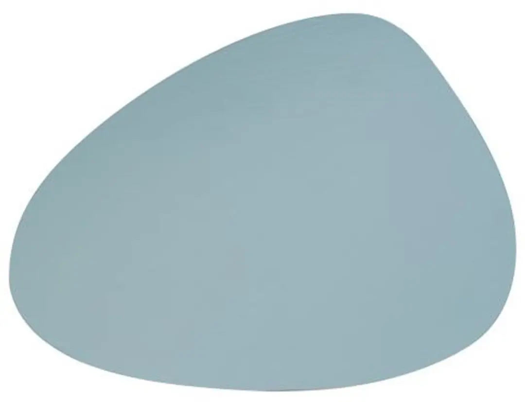 Cosy&Trendy Placemat Leder Lichtblauw Ei-vormig