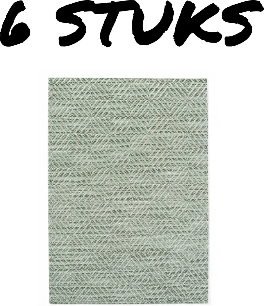 HENDI Placemats Set van 6 - 450x300mm - Groen