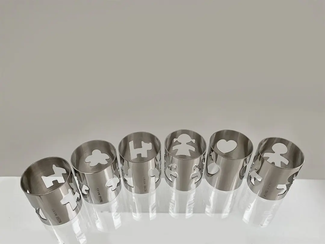 Alessi Girotondo-6 Servetringen - 6 Stuks - Gepolijst Staal