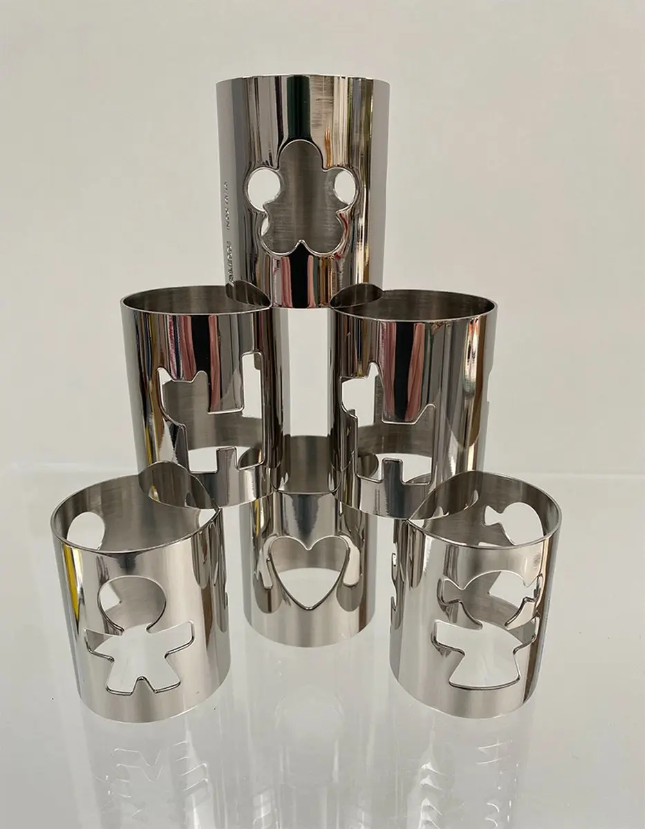 Alessi Girotondo-6 Servetringen - 6 Stuks - Gepolijst Staal