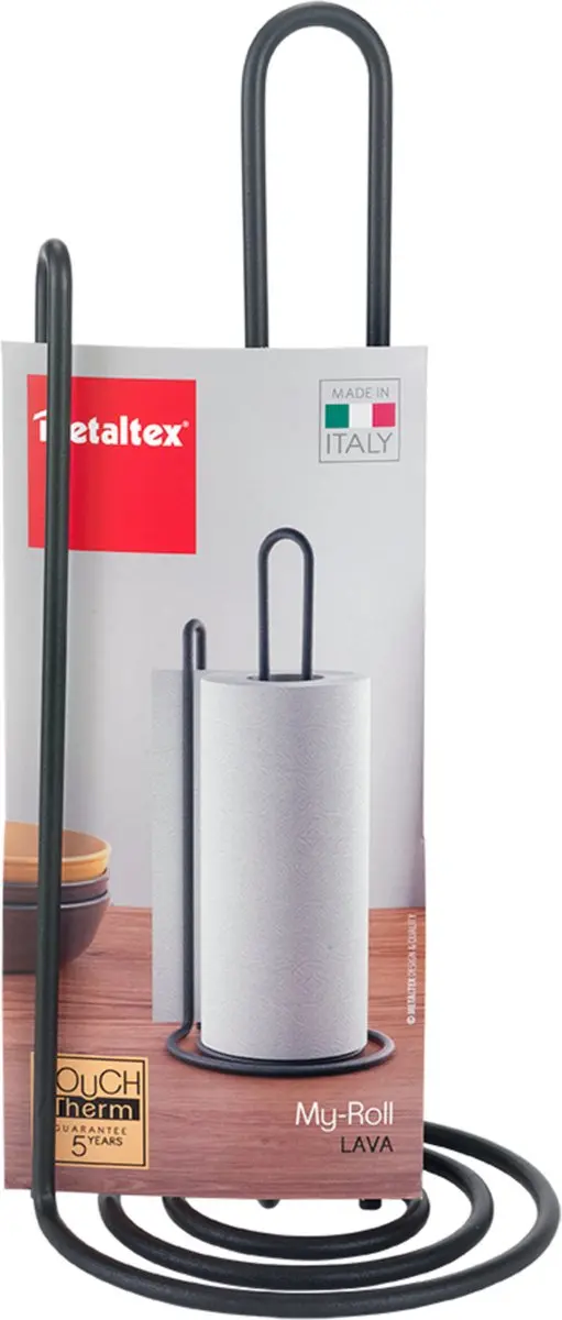 Metaltex MyRoll Keukenrolhouder - Mat zwart