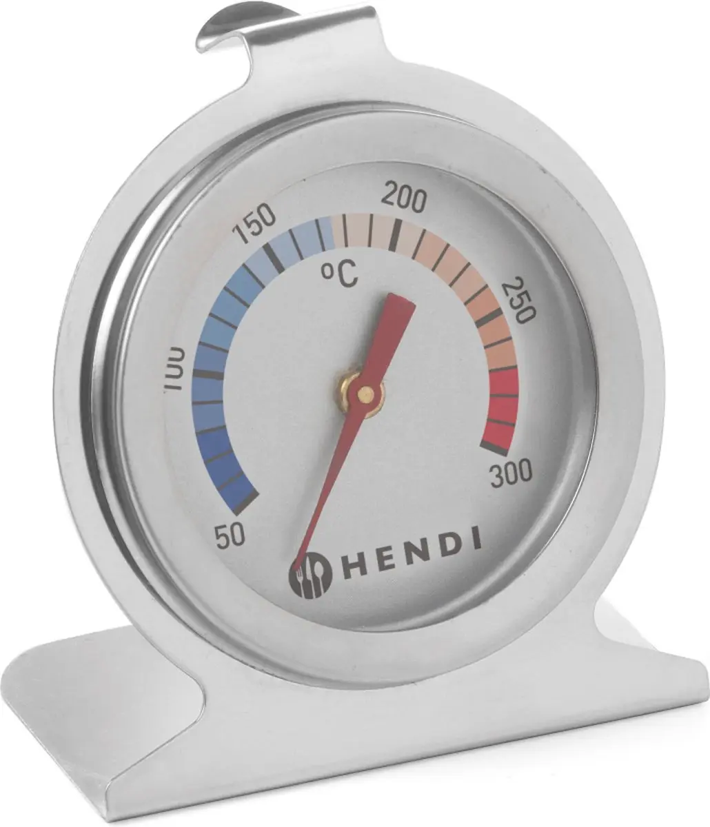 HENDI Oventhermometer 50-300°C - RVS - 60x40x70mm Grijs