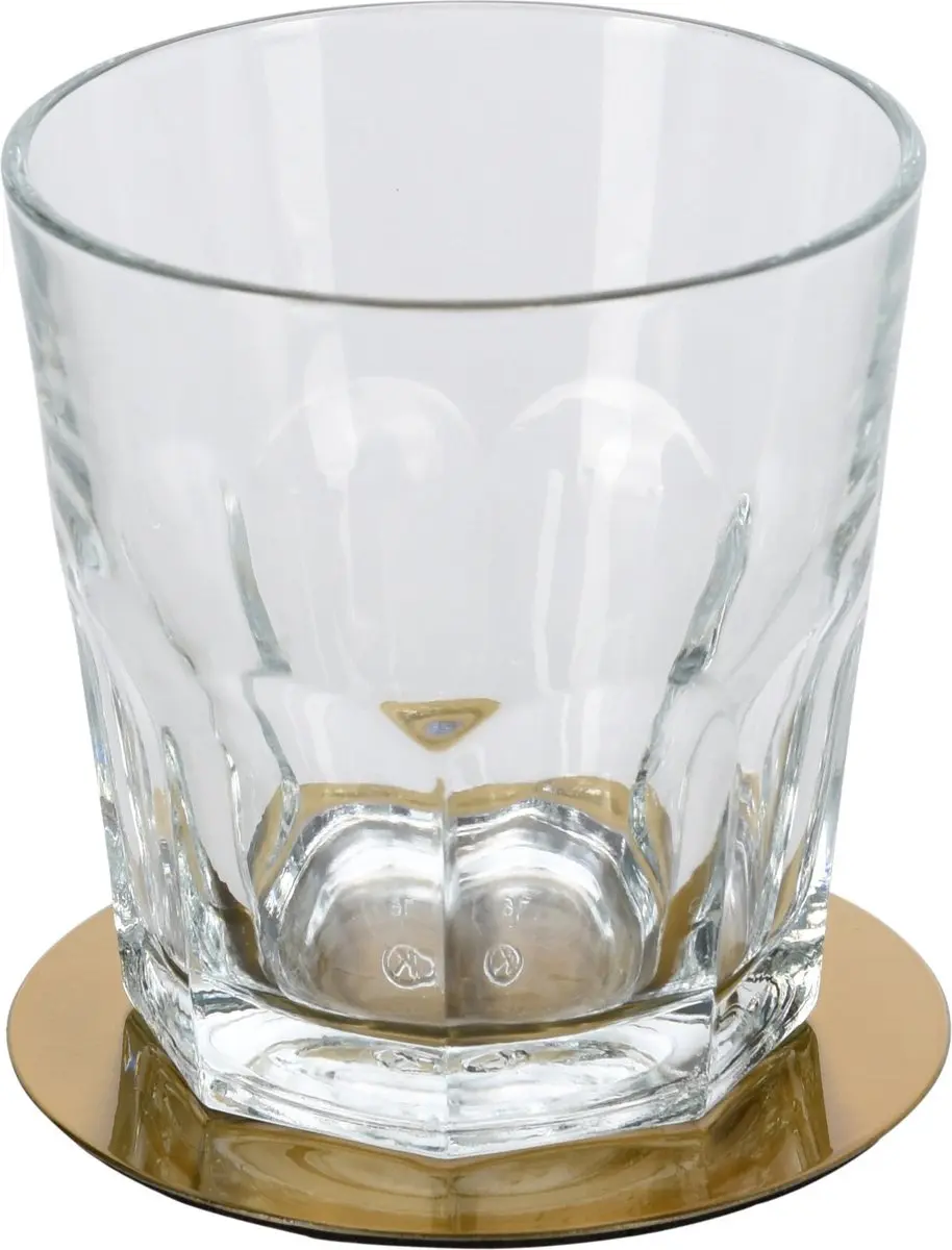 Excellent Houseware Goudkleurige RVS Onderzetters 8,5cm - 12 Stuks