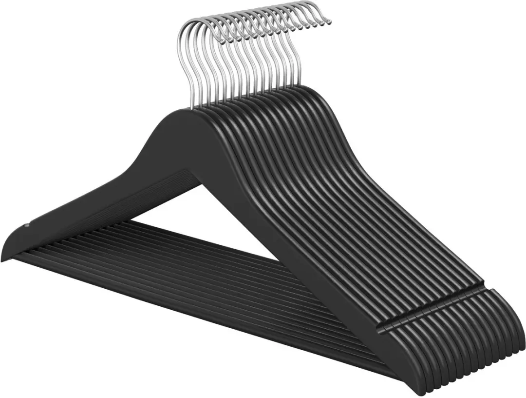 Songmics Houten Kledinghangers 20 Stuks - Zwart