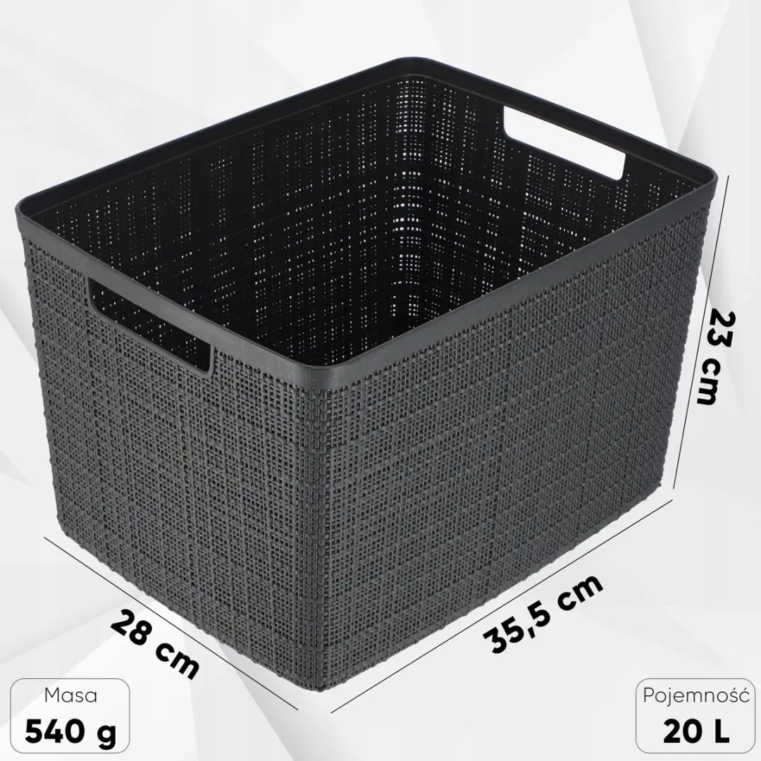 Curver Jute Opbergmand 20L - Donkergrijs - afbeelding 6 van 6