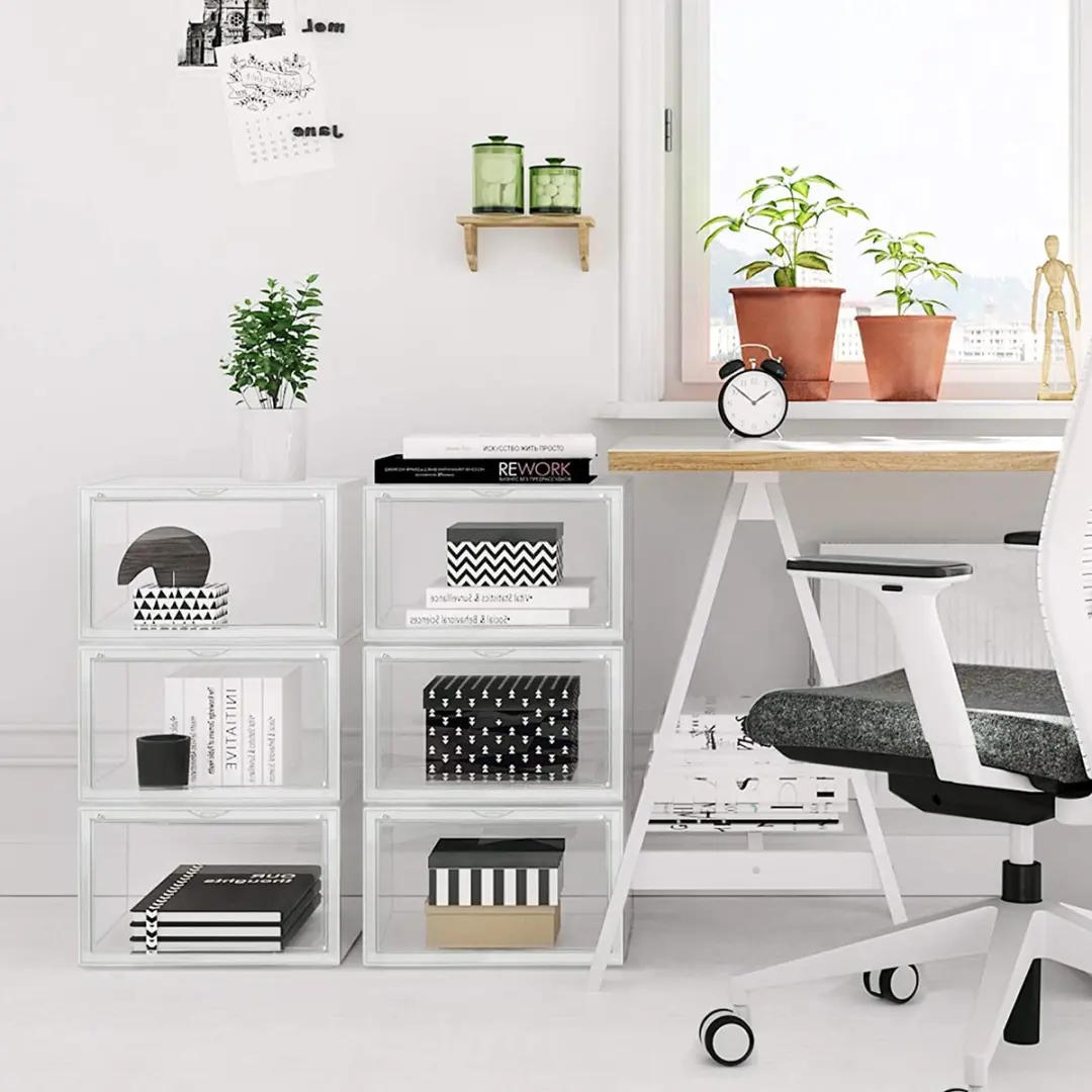 Songmics Schoenendoos Set 3 Stuks - 36x28x22cm - Doorzichtig