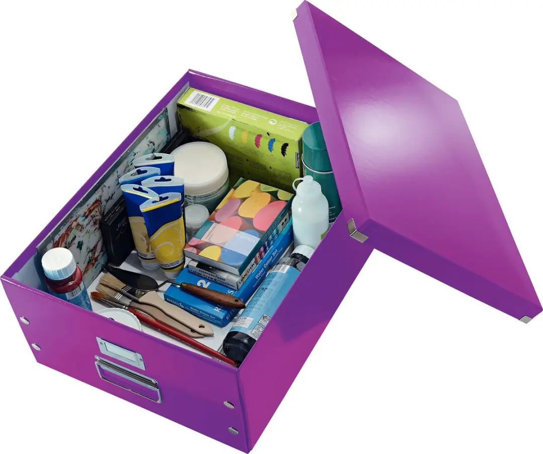 Leitz WOW Click & Store Grote Opbergdoos A3 - 29L - Paars