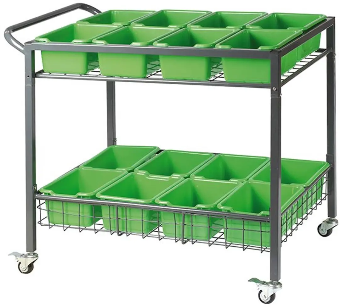 Beleduc Metalen Trolley Speelgoed - 6 Vakken - Meerkleurig