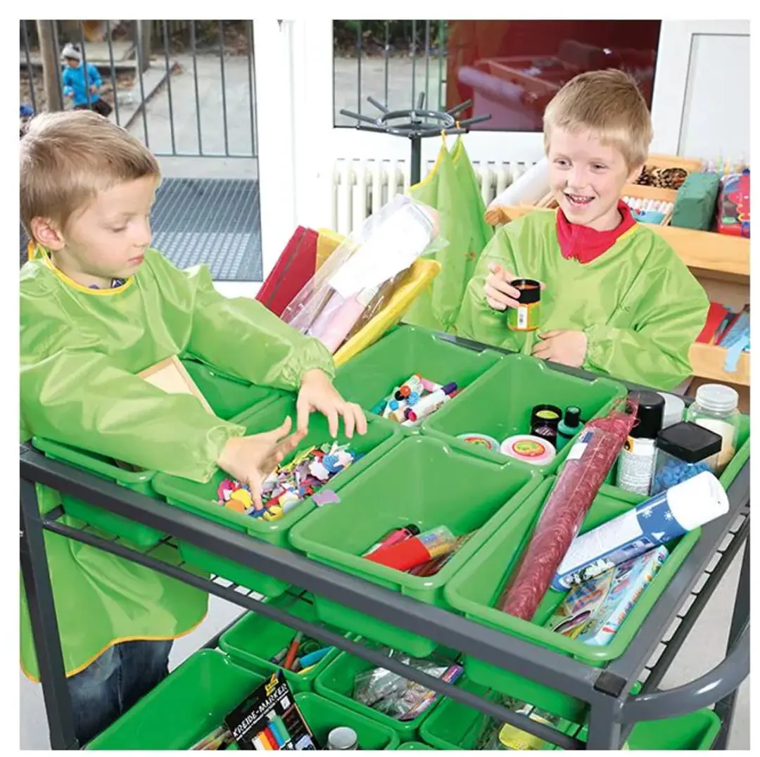 Beleduc Metalen Trolley Speelgoed - 6 Vakken - Meerkleurig