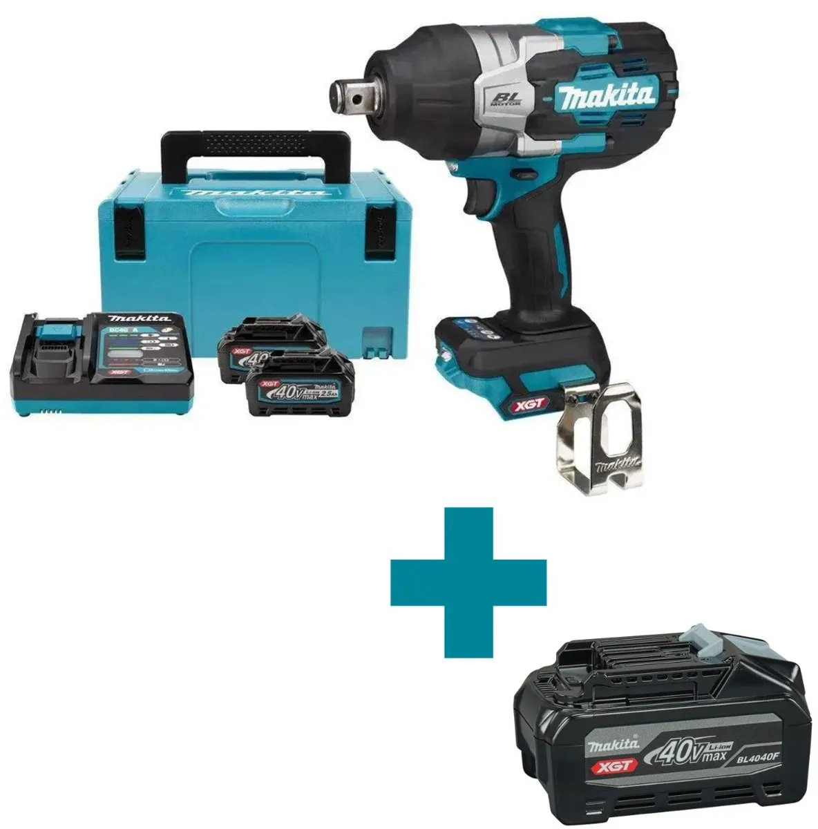 Makita TW001GD201 Accu Slagmoersleutel XGT 40V - 1800Nm - 2x 2,5Ah