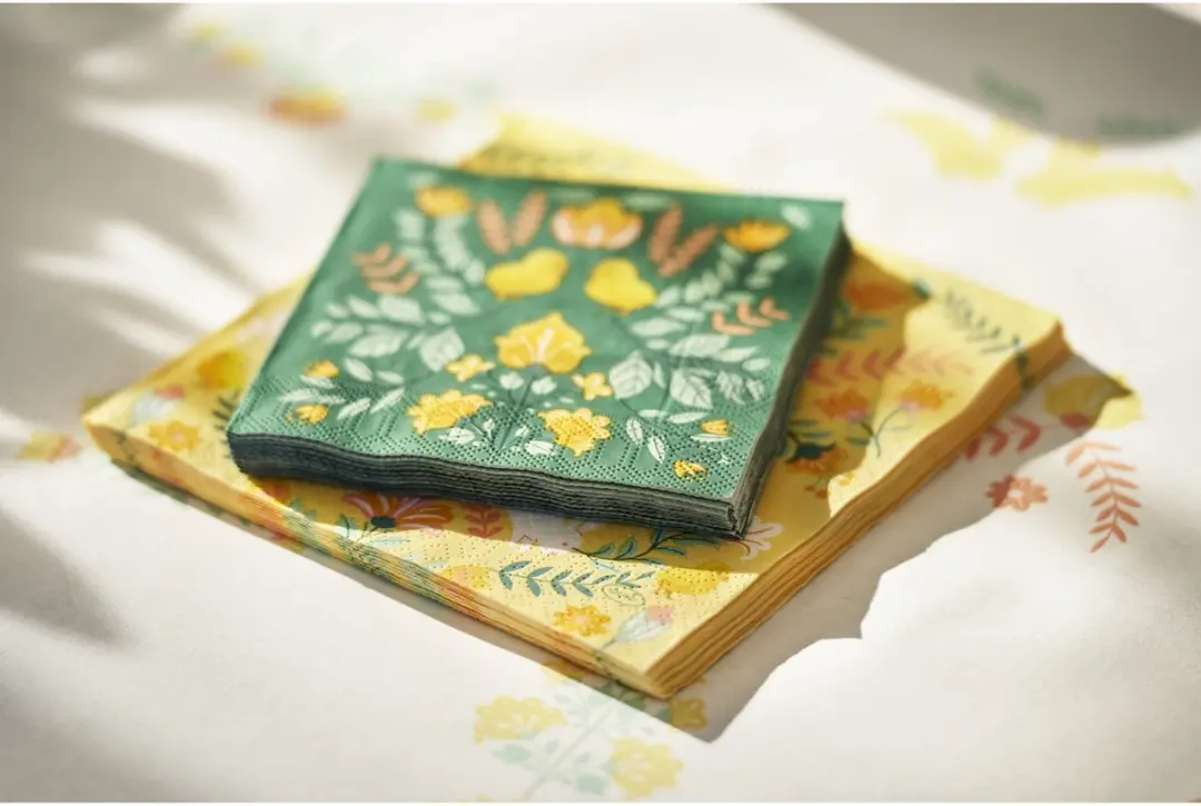 Duni Ornament Easter Paas Servetten - 20 Stuks Groen 24x24cm