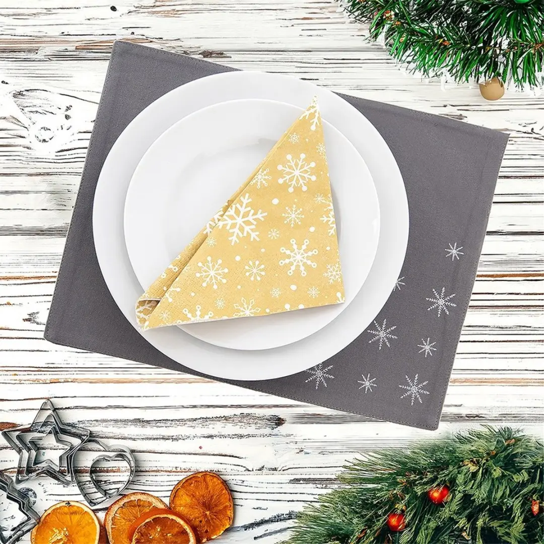 Orion Płatek Placemat Grijs & Zilver