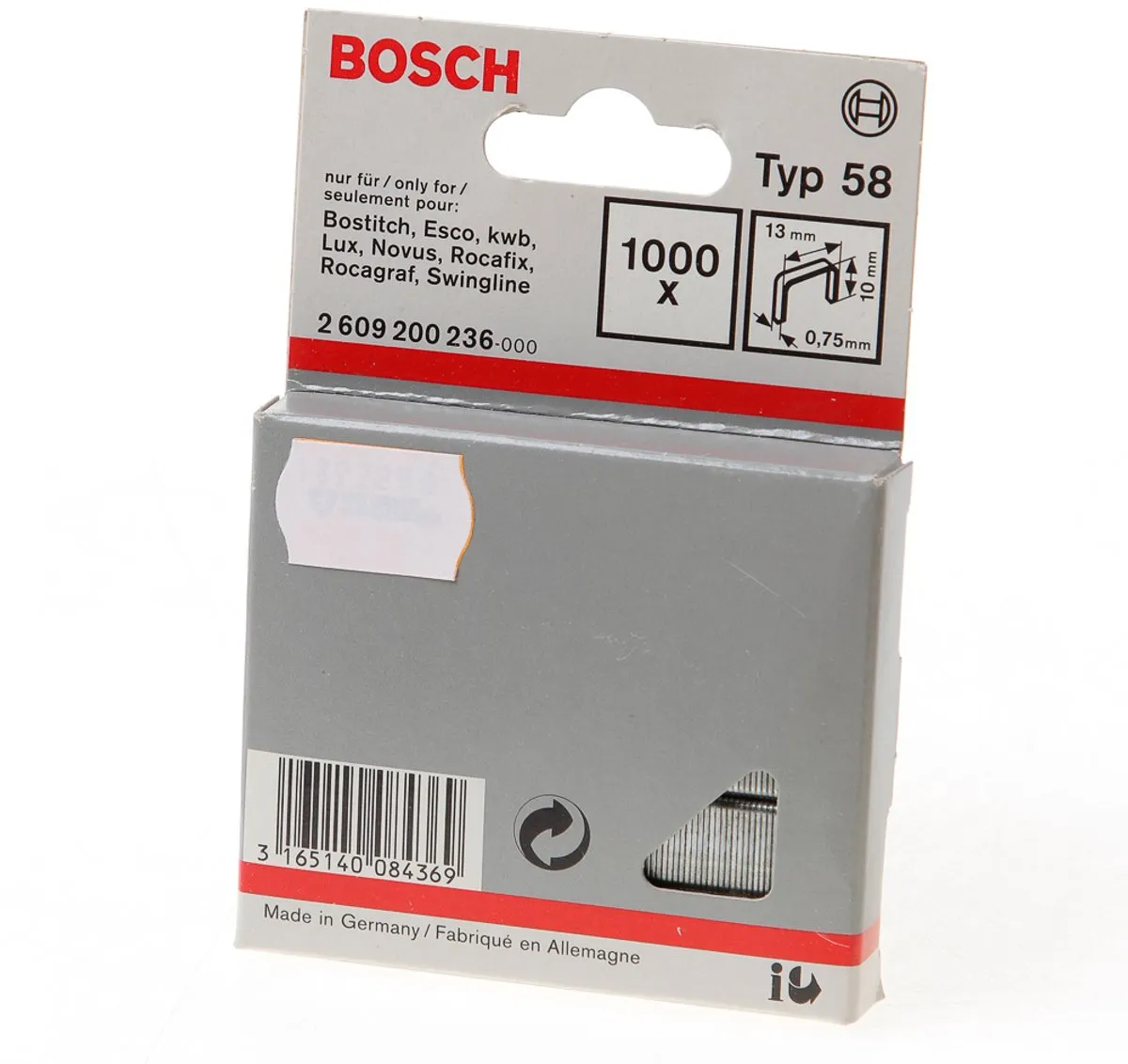 Bosch Draadniet 58 13x0,75x10mm - 1000 Stuks