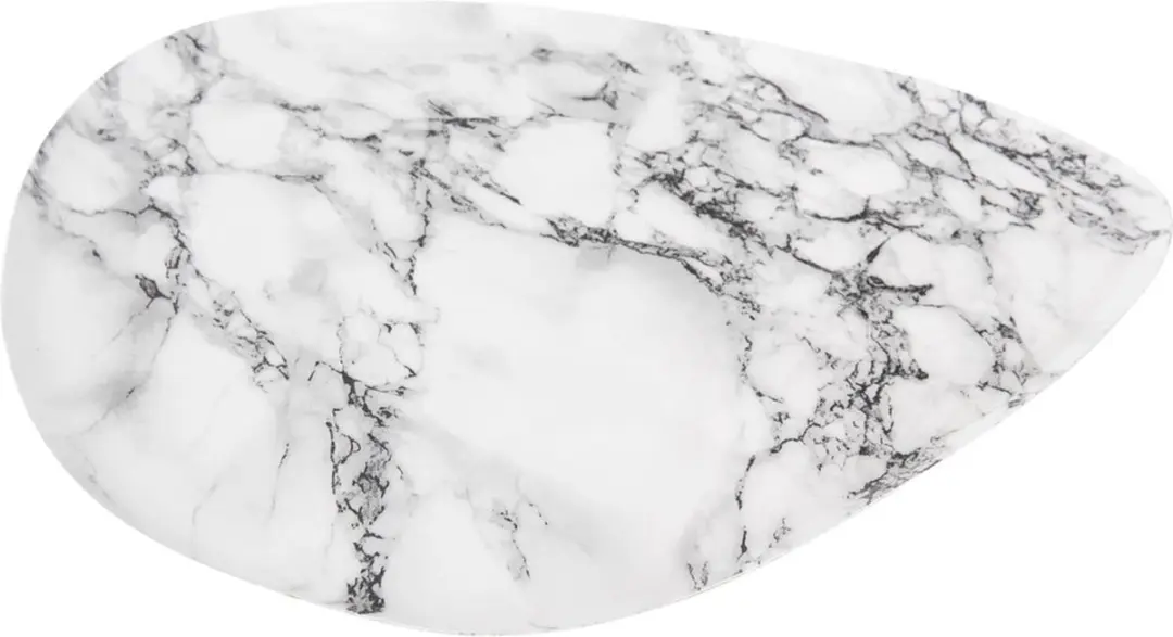 Present Time PT3813WH Marble Look Dienblad - Wit