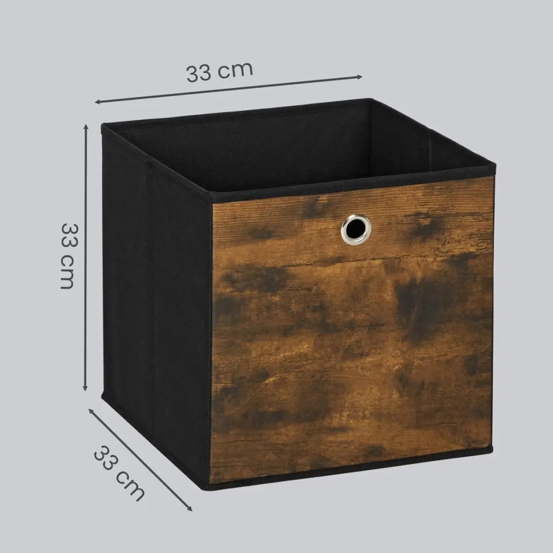 Songmics Opbergbox 36L - 6 Stuks - Bruin-Zwart - afbeelding 6 van 6