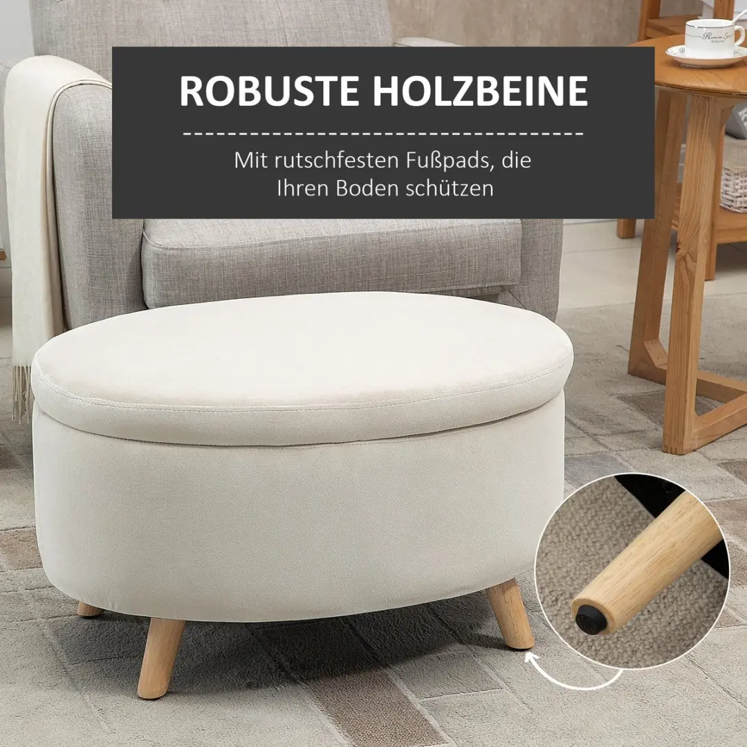 Homcom Sitzbank - 71x51,5x42cm - Beige