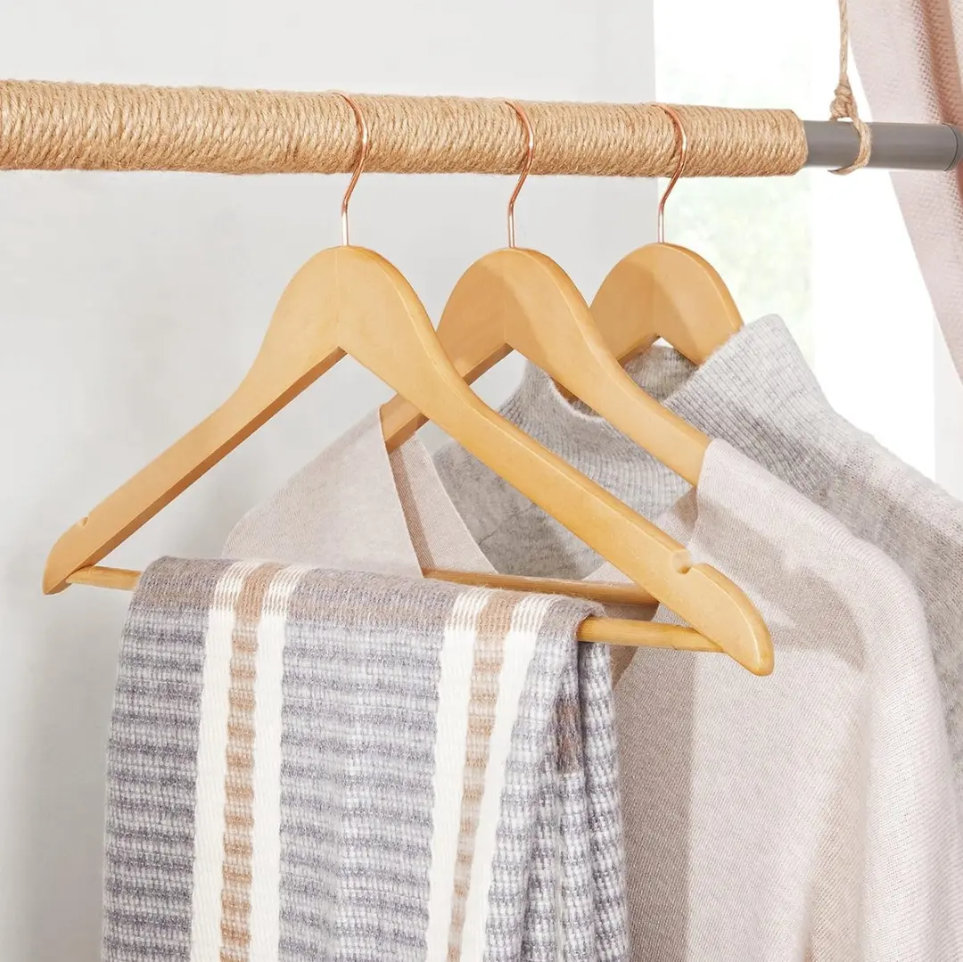 Songmics CRW001N01 Massief Houten Hangers - 20 Stuks - Hout - afbeelding 6 van 6