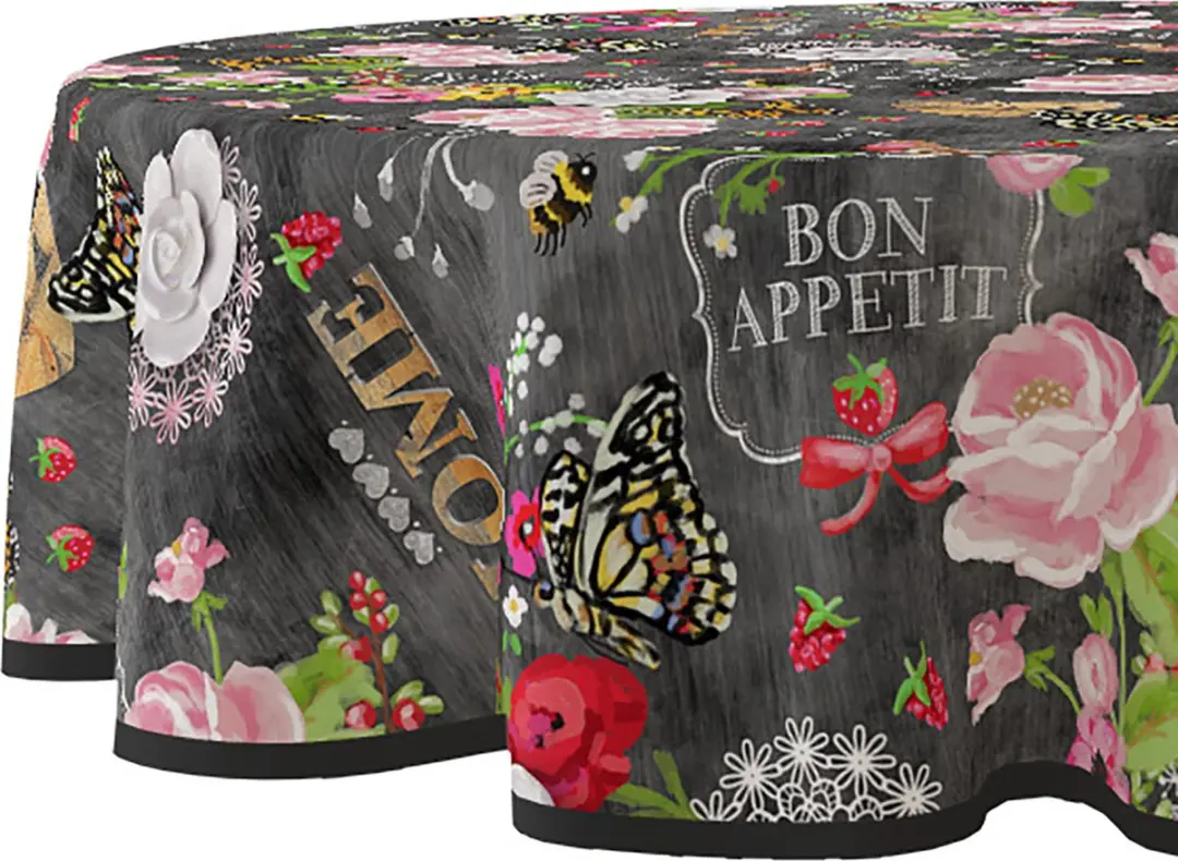 Wicotex Tafelzeil Bon Appetit Rond 160cm - Multicolor