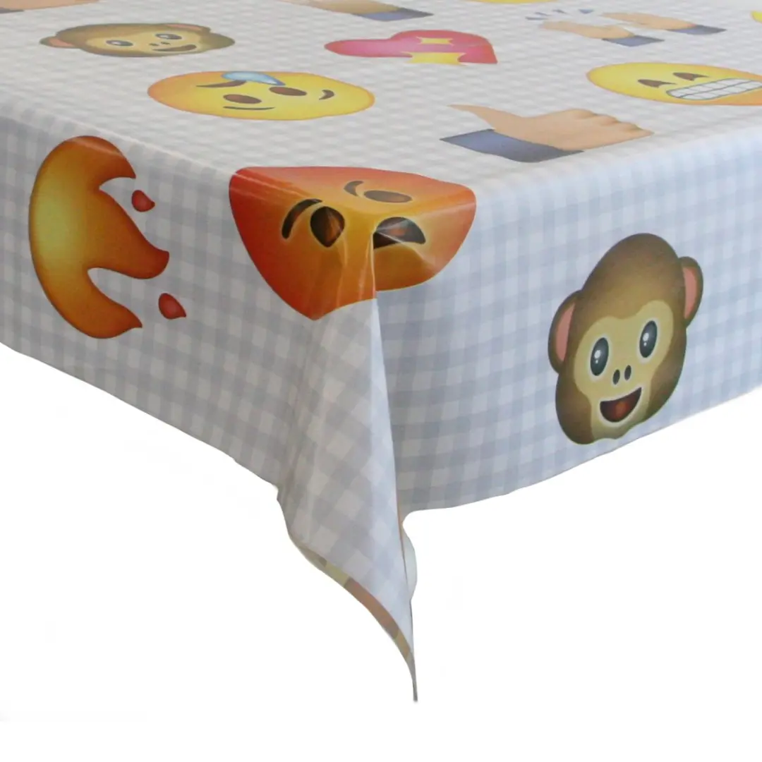 Bellatio Design Tafelzeil Emoji Print 140x250cm - Multi