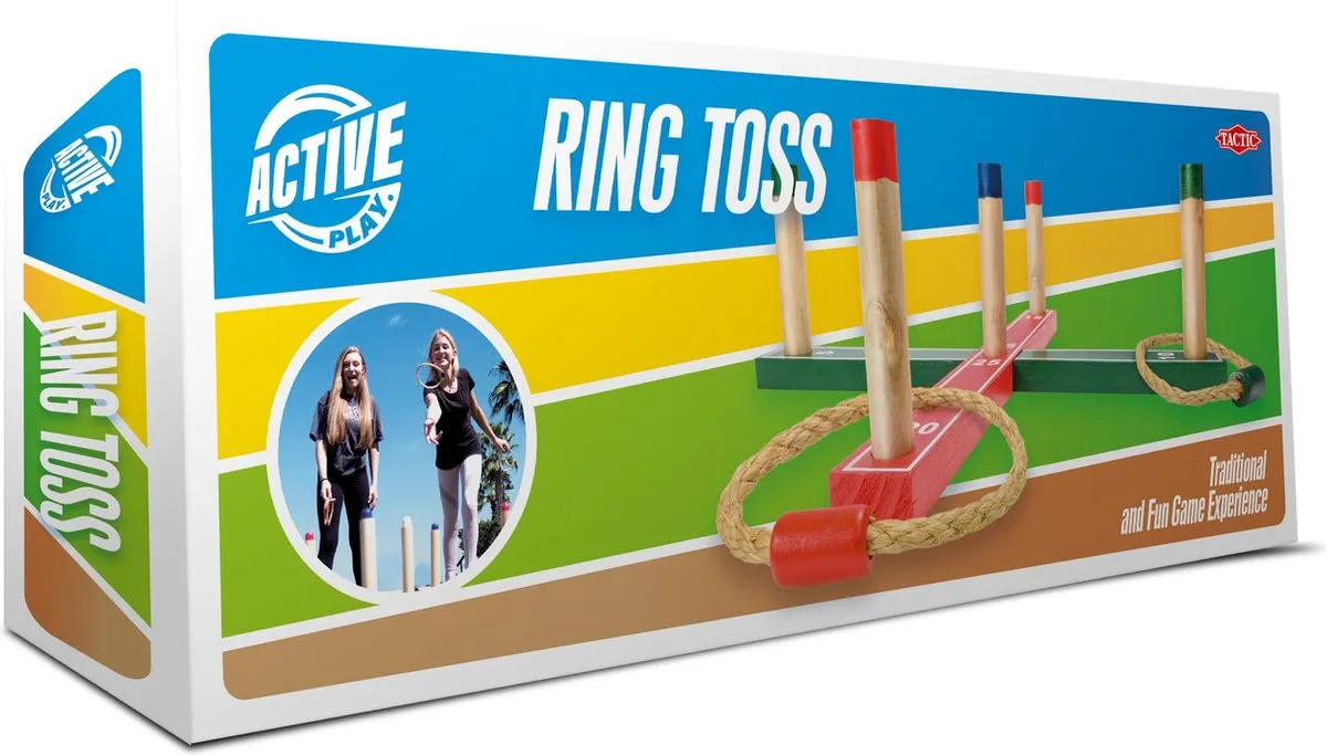 Tactic Ring Werpen 56327 - Touwringen & Houten Bord