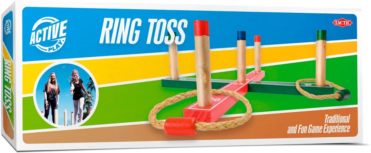 Tactic Ring Werpen 56327 - Touwringen & Houten Bord
