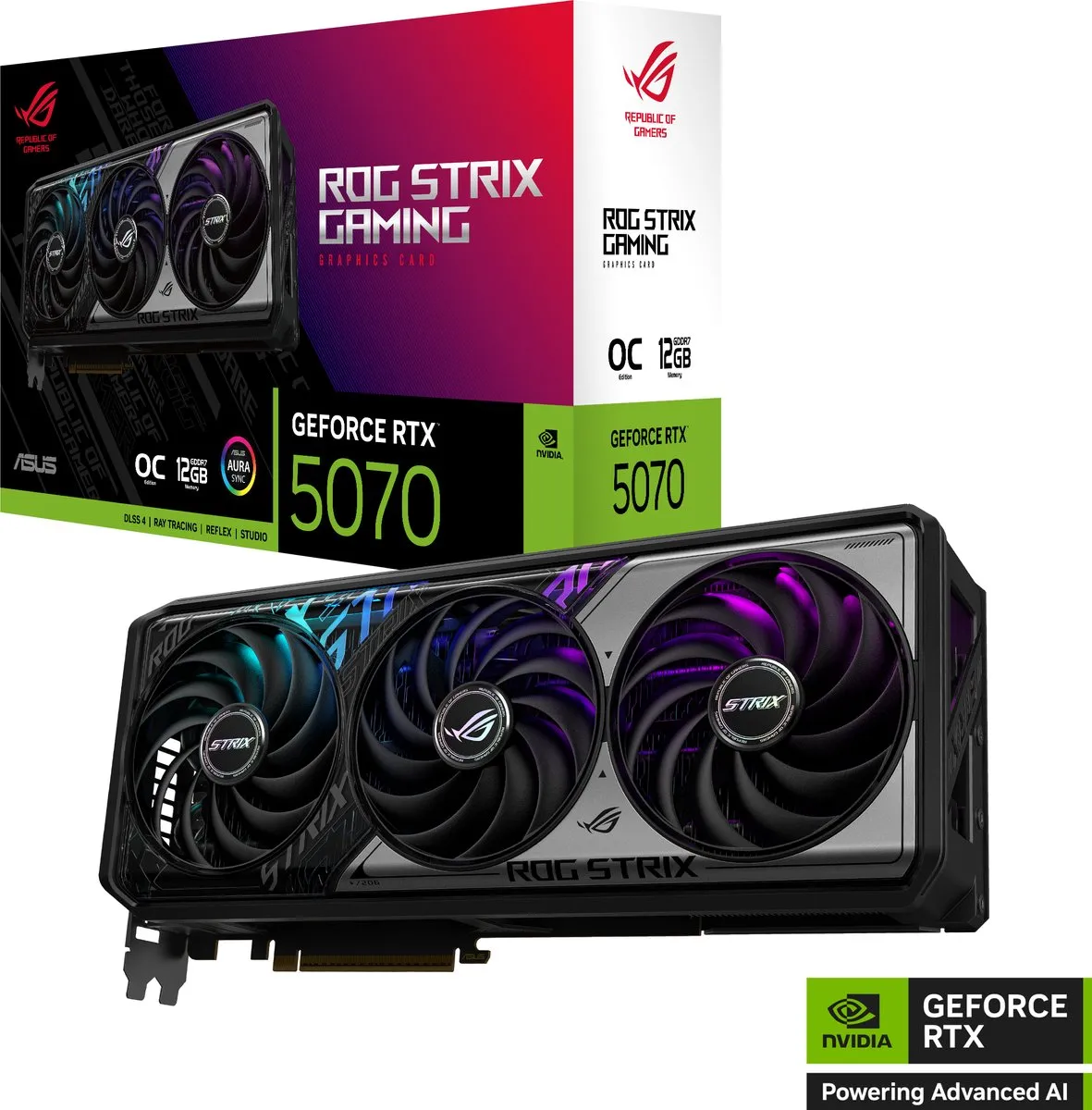 ASUS ROG Strix RTX 5070 O12G Gaming Videokaart - 12GB GDDR7