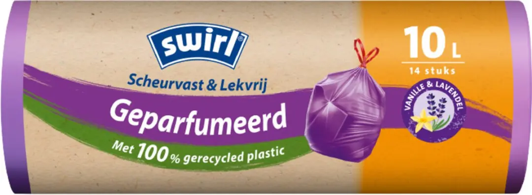 Swirl Pedaalemmerzakken 10L - 168 Stuks - Paars