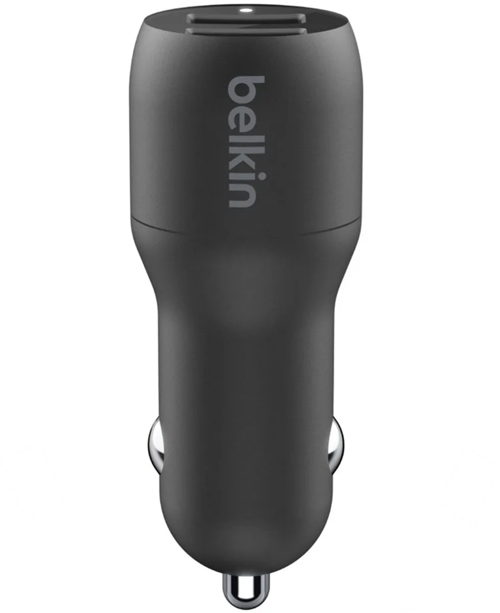 Belkin Dual USB Autolader 24W CCD001bt1MBK - Zwart