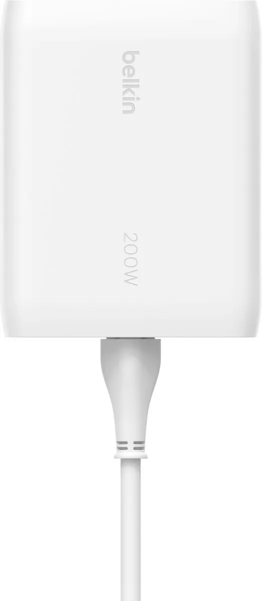 Belkin BoostCharge Pro 200W 4-poorts USB-C GaN Snellader WCH015vfWH - Wit
