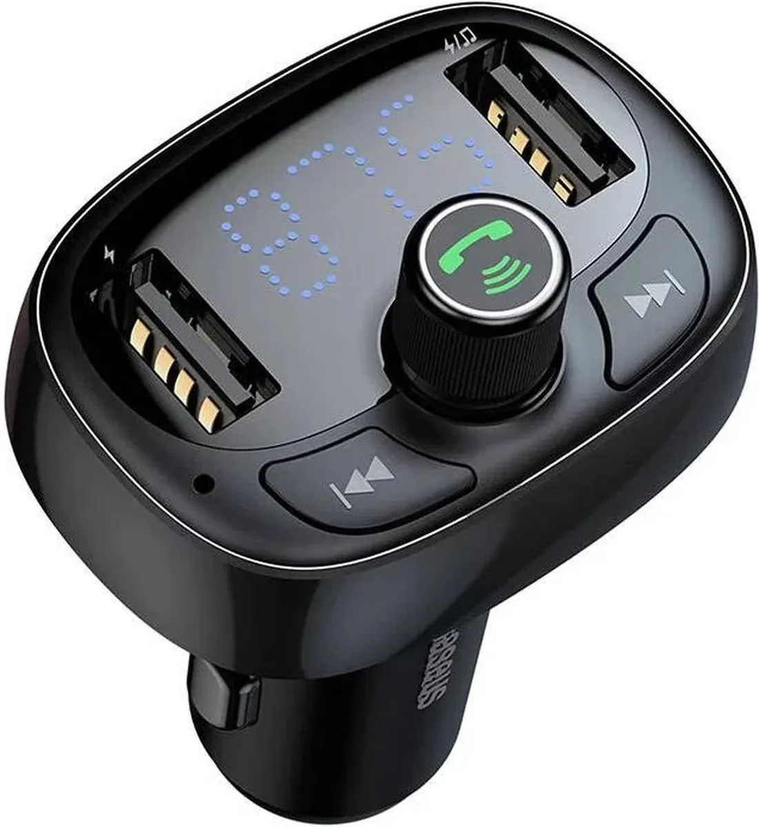 Baseus FM Transmitter Bluetooth Autolader 3.4A - 2x USB - Zwart