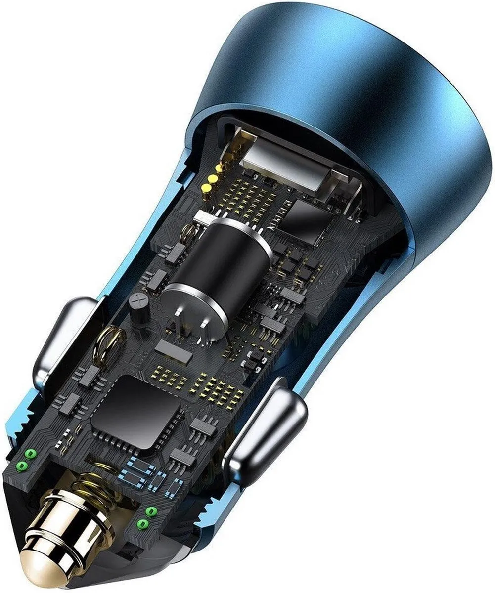 Baseus 2 in 1 Pro Autolader 40W - Blauw