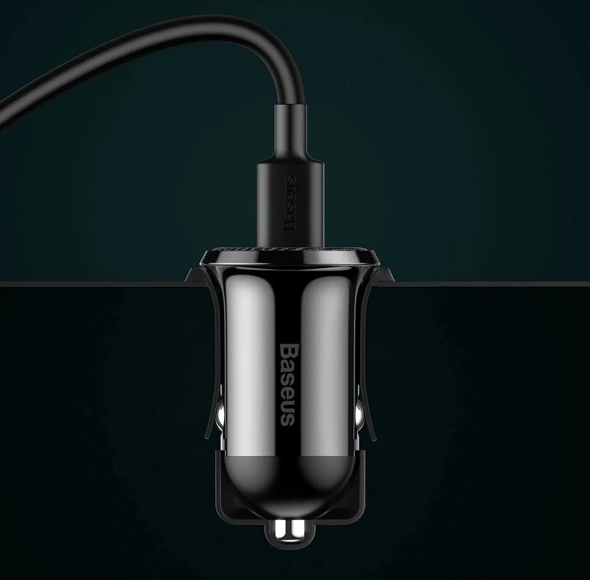 Baseus 6953156202009 Autolader - 2x USB 4.8A - Zwart